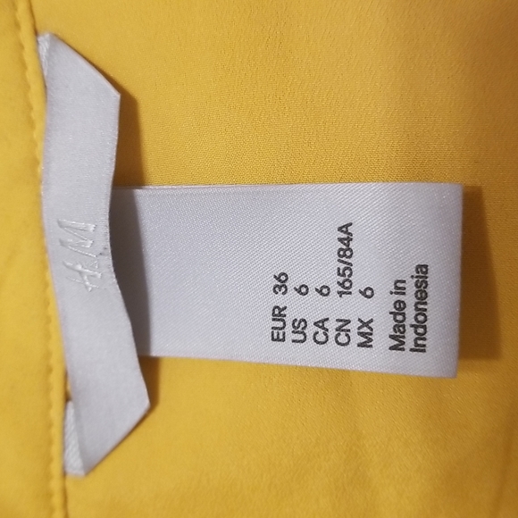 Used H&M sleeveless shirt,  yellow, size 6. - Picture 4 of 10